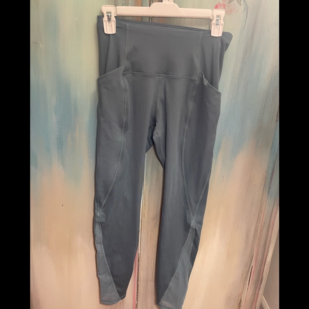 NWOT. Pretty blue All In Motion capri workout pants.  Hand washed. Never worn